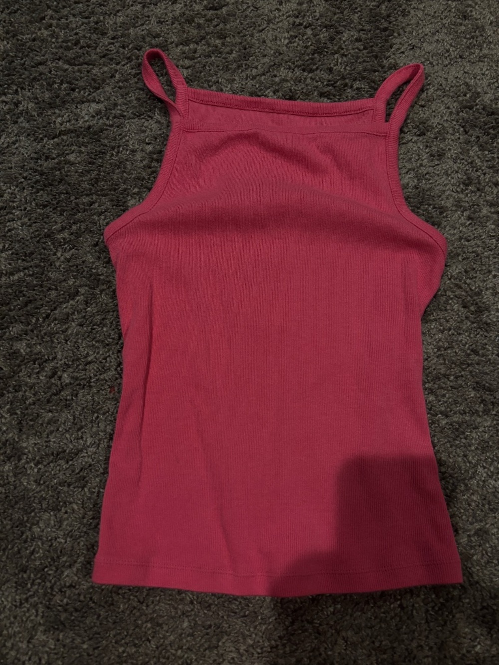 A New Day Hot Pink Ribbed Tank Top